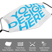 Charger l'image dans la galerie, Masque lavable anti-pollution enfant adolescent (sans filtre) (2 images différentes) personnalisé avec photo logo motif texte
