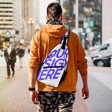 Charger l'image dans la galerie, Sac à bandoulière unisexe sac de poitrine personnalisé avec photo texte prénom