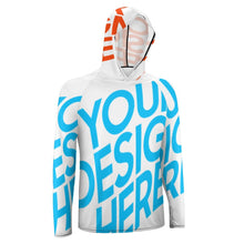 Charger l'image dans la galerie, Sweat à capuche à manches longues protection solaire homme personnalisé avec photo prénom texte