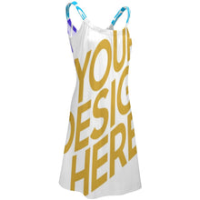 Charger l'image dans la galerie, Robe de plage été imprimé chic sans manches à bretelles femme grande taille AQ personnalisée avec photo logo motif texte (impression des multi-images)