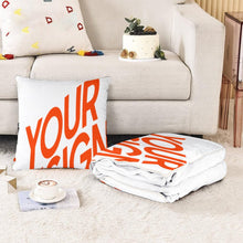 Charger l'image dans la galerie, Couverture et coussins 2 en 1 / Couverture d'oreiller multifonctional personnalisé avec photo texte prénom (conception une image)