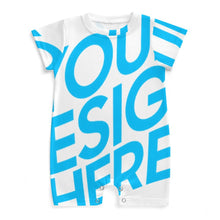 Charger l'image dans la galerie, Barboteuse bébé body unisexe manches courtes combinaison bébé PLR personnalisé avec photo  motif texte (conception une image)
