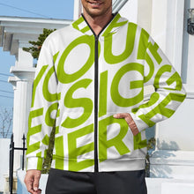 Charger l'image dans la galerie, Sweat zippé à capuche manches longues homme WY14 personnalisé avec texte motif photo (conception une image)