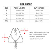 Charger l'image dans la galerie, Haut de bikini push-up avec cordons femme personnalisé avec photo logo texte motif