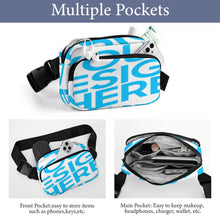 Charger l'image dans la galerie, Sac banane unisexe sac de ceinture imprimé complet sac de hanche personnalisé avec photo motif texte