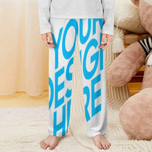 Charger l'image dans la galerie, Pantalon pyjama enfant jambe droite (Filles + Garçons) D31P personnalisé avec photo texte prénom (conception une image)