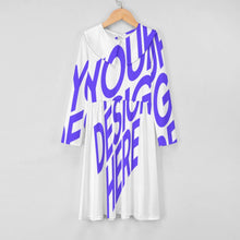Charger l'image dans la galerie, Robe fille à manches longues en jersey robe trapèze F6Q personnalisée avec texte motif photo (conception une image)