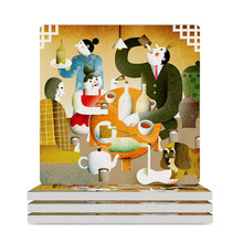 Charger l'image dans la galerie, Tapis de tasse céramique carré impression personnalisé avec motif photo logo texte