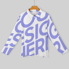 Charger l'image dans la galerie, Polo manche longue sweat shirt homme SDS008 personnalisé avec photo logo texte motif (impression d'image unique)