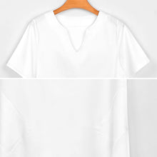 Charger l'image dans la galerie, Robe chemise longue décontractée à manches courtes et col en V avec poches pour femmes BYQ personnalisée avec photo prénom motif texte (impression d'image unique)