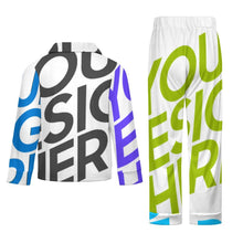 Charger l'image dans la galerie, Pyjama enfant manches longues SDS059 ensemble de nuit deux pièces personnalisée avec prénom motif texte (conception multi-images)