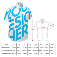Charger l'image dans la galerie, Chemise à manches courtes tee shirt Grande Taille Homme élégante 3M37 personnalisé avec photo logo motif texte (Impression d'image unique)
