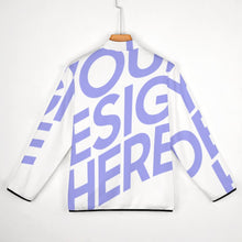 Charger l'image dans la galerie, Sweat à capuche ample d'hiver avec boutons col montant homme personnalisée avec photo texte motif logo (impression complète Une Image)