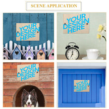 Charger l'image dans la galerie, Plaque de porte en bois (carré) GY0903350 Personnalisé avec texte et numéro