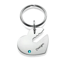 Charger l'image dans la galerie, Porte-clés pour couple K0001 personnalisé avec photo texte prénom