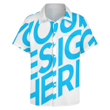 Charger l'image dans la galerie, Impression d'image unique chemise d’été manche courte grande taille homme B339 personnalisée avec photo logo motif texte