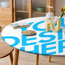 Charger l'image dans la galerie, Nappe de table ronde en tissu oxford imperméable personnalisée avec photo texte motif