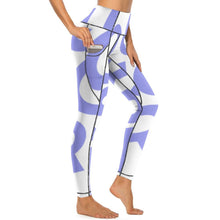 Charger l'image dans la galerie, Pantalon yoga taille haute / Legging sport femme avec deux poches CE003 personnalisé avec photo logo texte motif