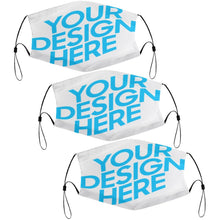 Charger l'image dans la galerie, Masque anti-poussière enfant adolescent original (sans filtre) (3 images différentes) personnalisé avec logo photo motif texte