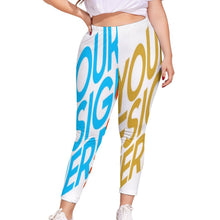 Charger l'image dans la galerie, Legging stretch grande taille tendance femme personnalisé avec photo motif texte logo (impression des multi-images)