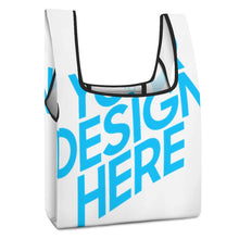 Charger l'image dans la galerie, Sac shopping pliable en polyester personnalisé avec prénom photo texte