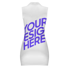 Charger l'image dans la galerie, Robe polo femme robe en jersey sans manches avec zip MSYX066 personnalisé avec photo texte prénom (conception une image)