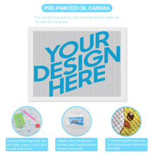 Charger l'image dans la galerie, Peinture au diamant version horizontale (rond) personnalisé avec photo text