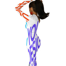 Charger l'image dans la galerie, Robe longue fendue une manche femme BIQ personnalisée avec motif photo texte