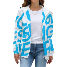Charger l'image dans la galerie, Impression d’image unique sweat à capuche blouson fine femme personnalisé avec photo logo motif texte
