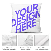 Charger l'image dans la galerie, Taie d'oreiller en peluche imprimé double face, pack de 4 pièces personnalisé avec photo texte prénom