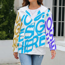 Charger l'image dans la galerie, Impression des multi-images sweat à capuche zippé original femme A537 personnalisé avec photo logo texte motif