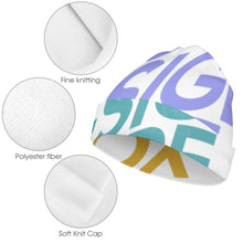 Charger l'image dans la galerie, Bonnet tricoté pour enfants bonnet garçon fille personnalisée  avec prénom motif texte (conception multi-images)