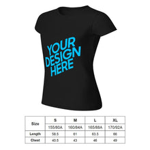 Charger l'image dans la galerie, T-shirt tee shirt en coton à manches courtes femme tendance personnalisé avec photo motif logo image texte (impression recto verso)