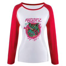 Charger l'image dans la galerie, T-shirt tee shirt Raglan manches longues pour femme personnalisé avec photo texte