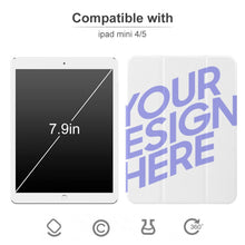 Charger l'image dans la galerie, Coque Étui Housse de protection iPad à trois volets avec fente pour stylo mini 4 5 6 personnalisé avec photo texte motif