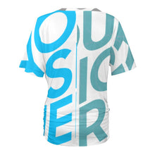 Charger l'image dans la galerie, Impression des multi-images T-shirt col v femme / top fronce BHT personnalisé avec photo logo texte motif