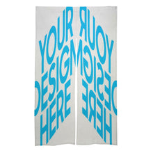 Charger l'image dans la galerie, Rideau de porte personnalisé en chanvre blanc (deux motifs symétriques)