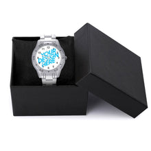 Charger l'image dans la galerie, Montre bracelet en acier commerciale personnalisée avec photo texte pour homme