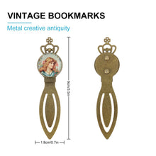 Charger l'image dans la galerie, Marque-page / signet rétro en métal (forme A) BG1613015 Personnalisé avec image et logo
