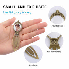 Charger l'image dans la galerie, Marque-page / signet en métal rétro (forme B) BG1613018 Personnalisé avec texte et logo