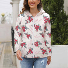 Charger l'image dans la galerie, Impression d’image unique Pull Peluche fermeture éclaire zippé Grande taille femme BH1 personnalisé avec photo logo motif texte