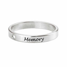Charger l'image dans la galerie, Bague / anneau diamant élégant J0002 personnalisée gravé avec prénom texte
