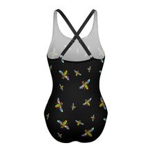 Charger l'image dans la galerie, Bodysuit maillot de bain une pièce moderne sexy femme LT3150 personnalisé avec photo motif texte logo (conception multi-images)