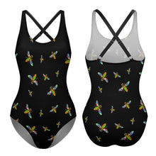 Charger l'image dans la galerie, Bodysuit maillot de bain une pièce moderne sexy femme LT3150 personnalisé avec photo motif texte logo (conception multi-images)