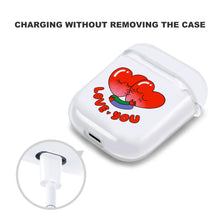 Charger l'image dans la galerie, Étui Coque Apple AirPods 1 2 Transparent personnalisé avec motif photo logo texte