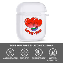 Charger l'image dans la galerie, Étui Coque Apple AirPods 1 2 Transparent personnalisé avec motif photo logo texte