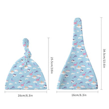 Charger l'image dans la galerie, Bonnet bébé à noeud confortable personnalisé avec photo motif logo texte (deux pièces / paquet)