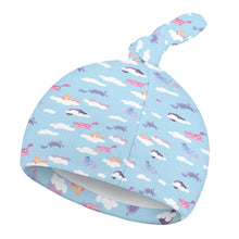 Charger l'image dans la galerie, Bonnet bébé à noeud confortable personnalisé avec photo motif logo texte (deux pièces / paquet)