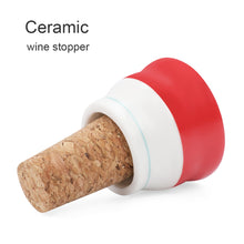 Charger l'image dans la galerie, Bouchon de vin en céramique en liège personnalisé avec photo logo motif texte