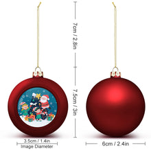 Charger l'image dans la galerie, Boule de Décoration de Noël d'intérieur (Grande) Originale JJ0525030 impression personnalisée avec photo logo motif texte